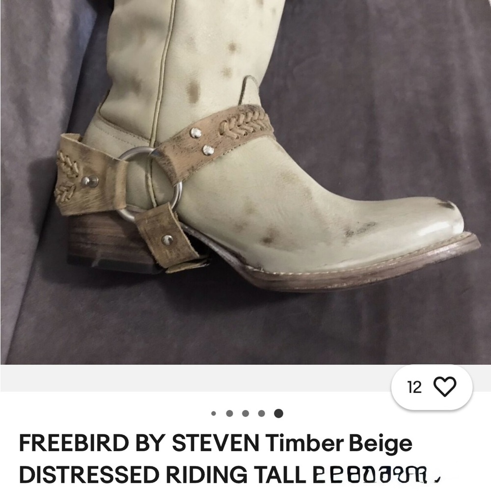 Freebird by Steven Tall Boots with Distressed Look and Buckle